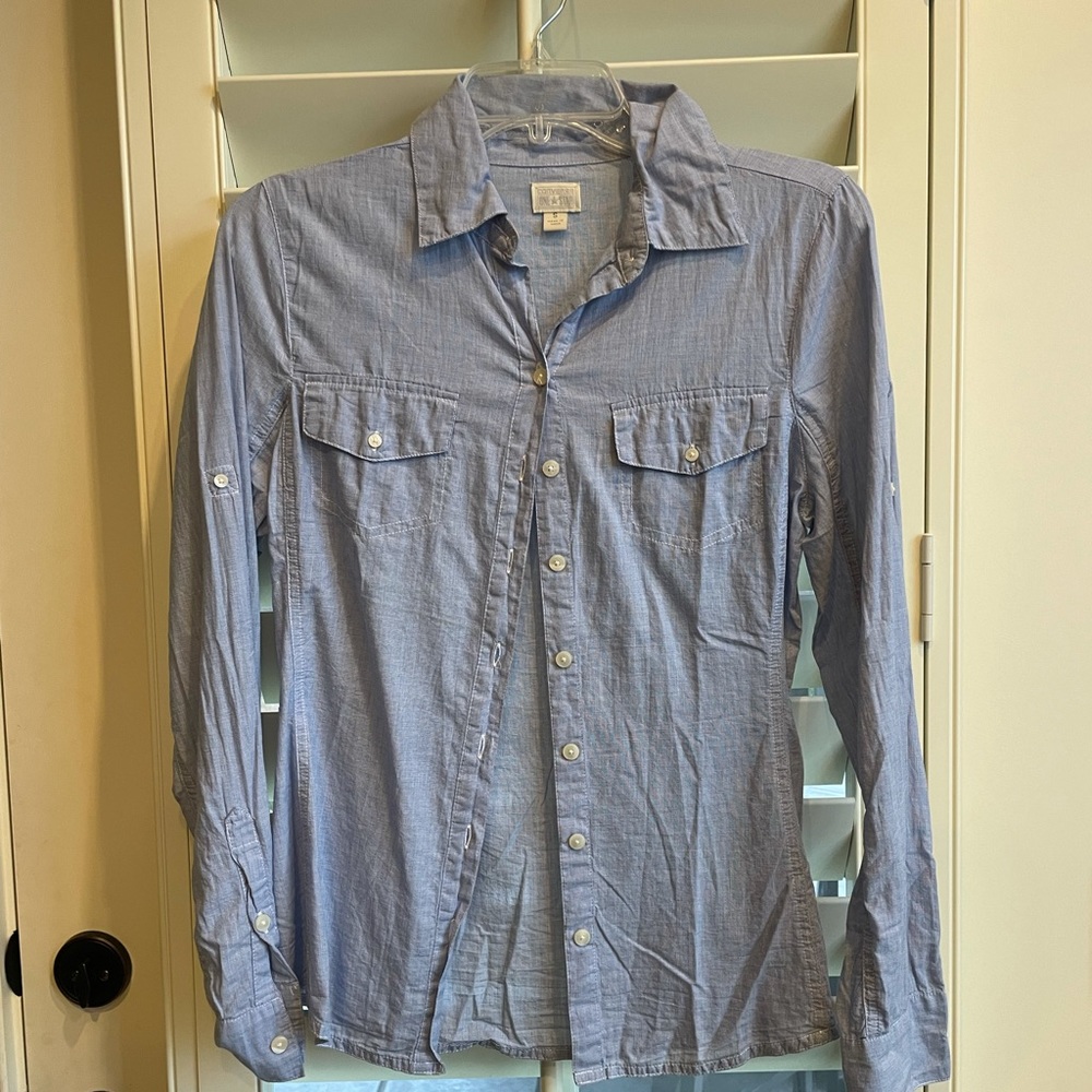 Converse blue long-sleeve button down